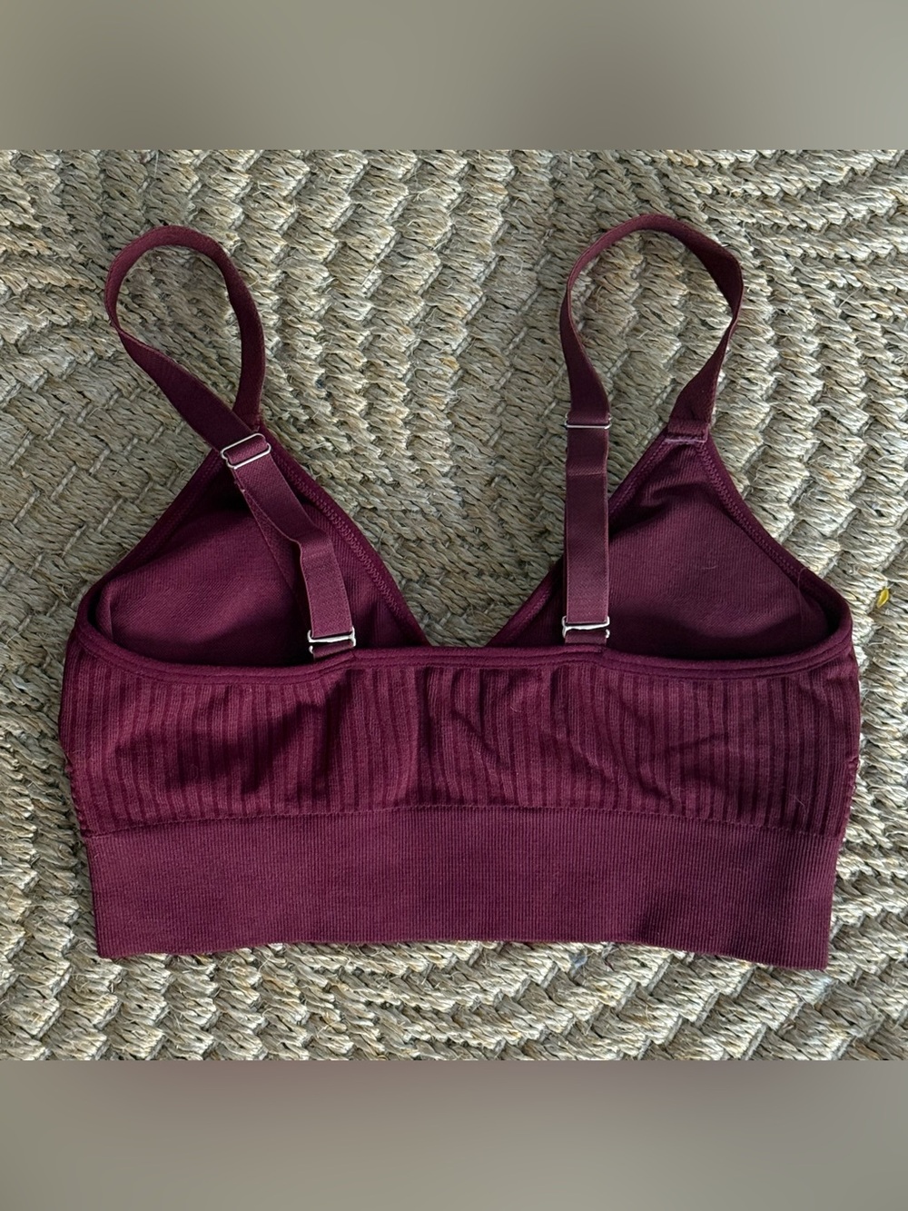 Small Tahari Rib Seamless Bralette Set of 3 Rose Pink Gray Adjustable Straps Bra - Picture 2 of 9